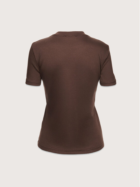 La Mania La Mania Tričko ANN Hnedá Classic Fit