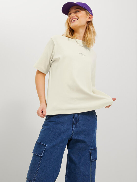JJXX JJXX Majica 12241203 Écru Loose Fit