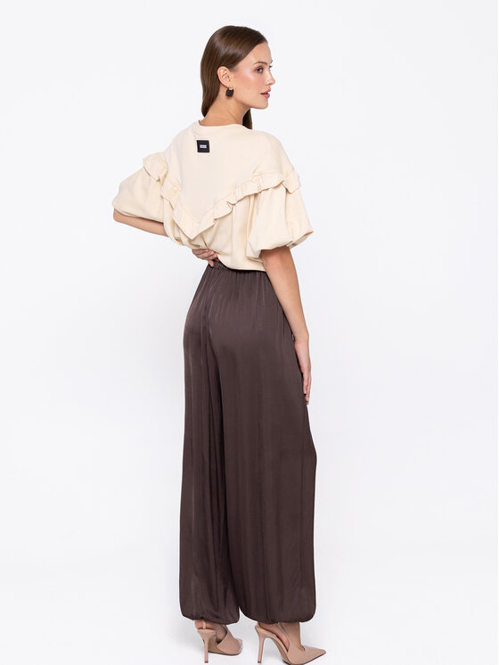Miss LK Miss LK Bluza MISSLKB Beżowy Relaxed Fit