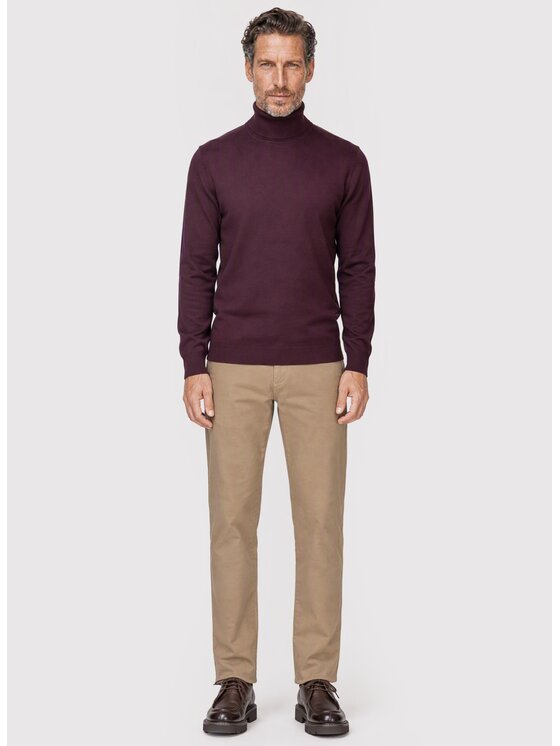 Pako Lorente Pako Lorente Sweter P26WN-2X-016 Bordowy Classic Fit