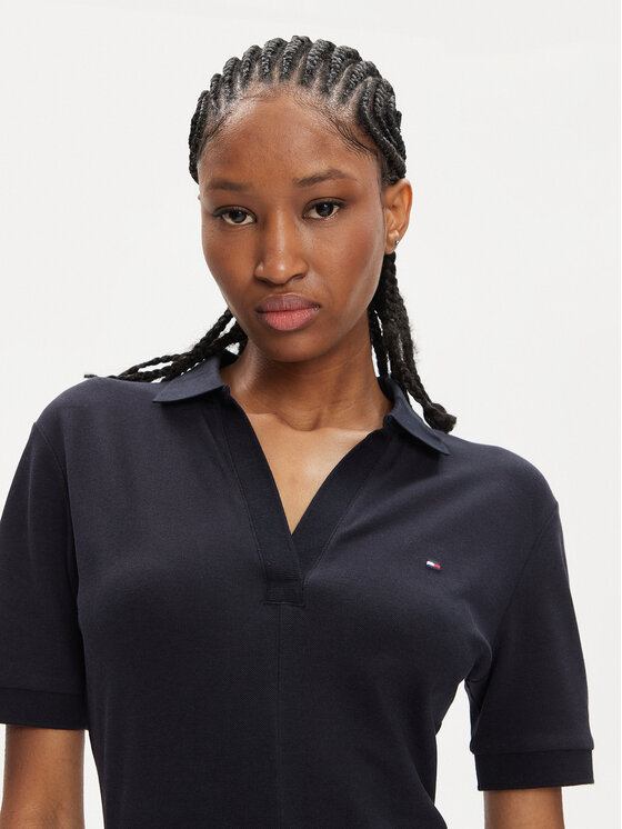 Tommy Hilfiger Tommy Hilfiger Sommerkleid WW0WW41567 Dunkelblau Regular Fit