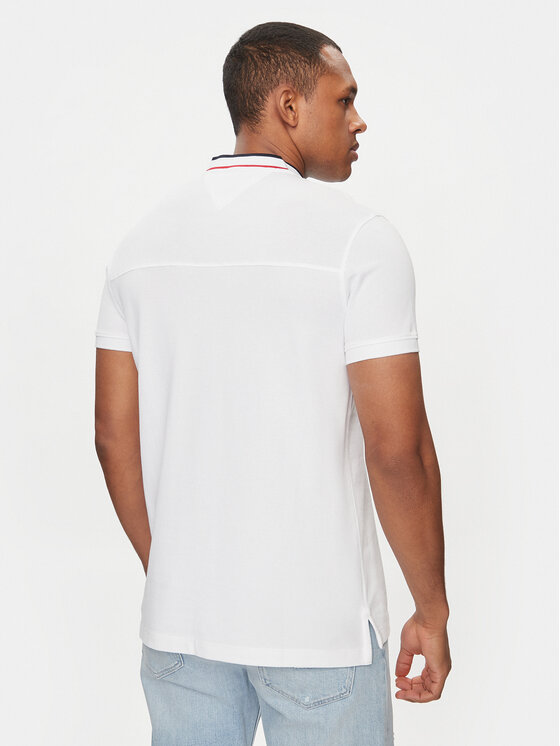 Tommy Hilfiger Tommy Hilfiger Polo särk Mao MW0MW34752 Valge Slim Fit
