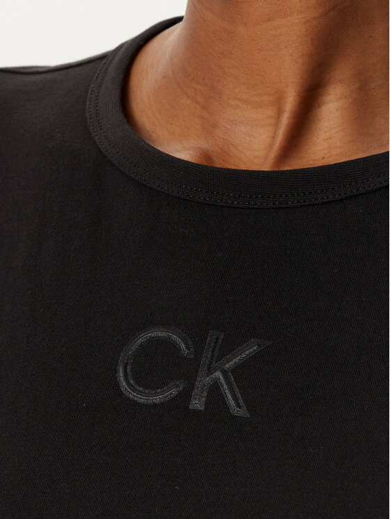 Calvin Klein Calvin Klein Tričko Satin K20K207974 Čierna Regular Fit