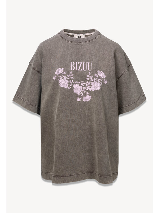 BIZUU BIZUU T-Shirt PAPLYS Szary Standard Fit