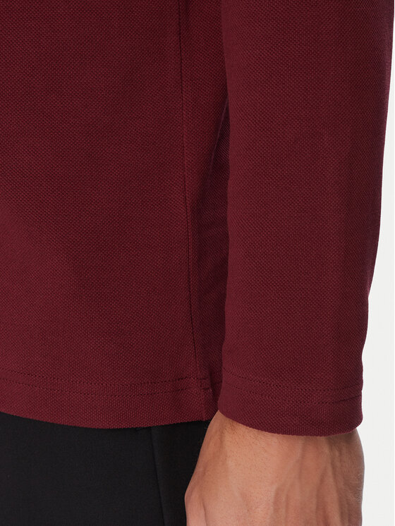 BOSS BOSS Polo Plisy  50536609 Bordowy Regular Fit