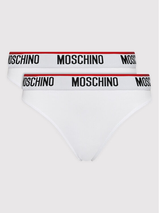 MOSCHINO Underwear & Swim Set 2 parov klasičnih spodnjih hlačk 4742 9003 Bela