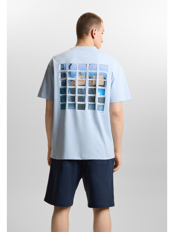 PROSTO. PROSTO. T-Shirt Polo Nine Niebieski Oversize