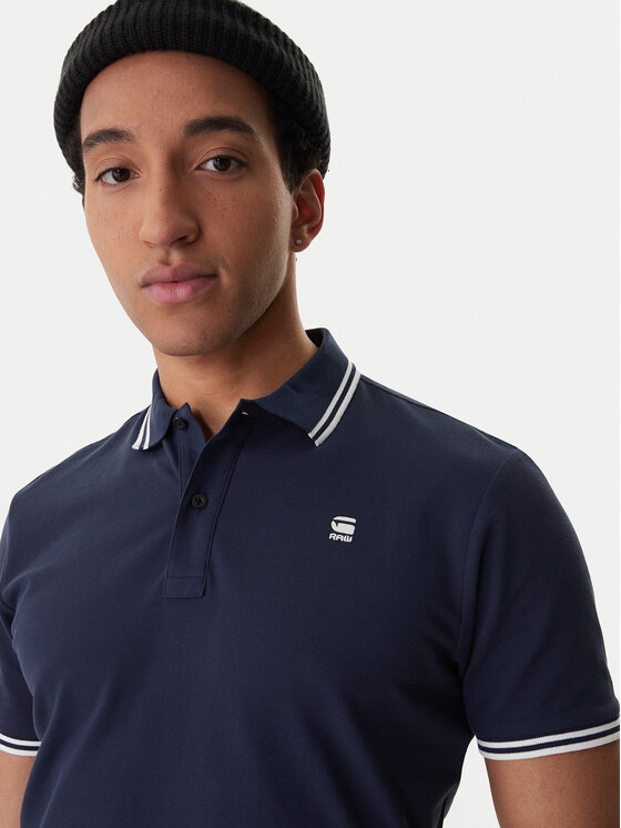 G-Star Raw G-Star Raw Polokošile Dunda D17127-5864 Tmavomodrá Regular Fit