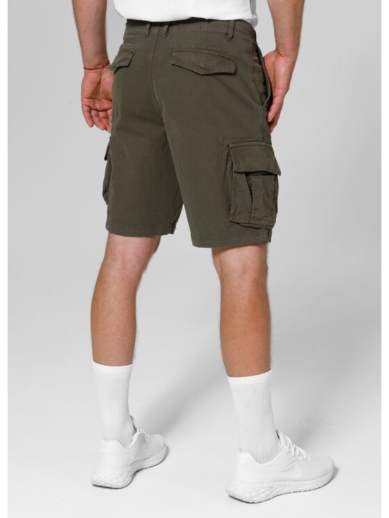 PITBULL PITBULL Szorty materiałowe Jackal Zielony Regular Fit
