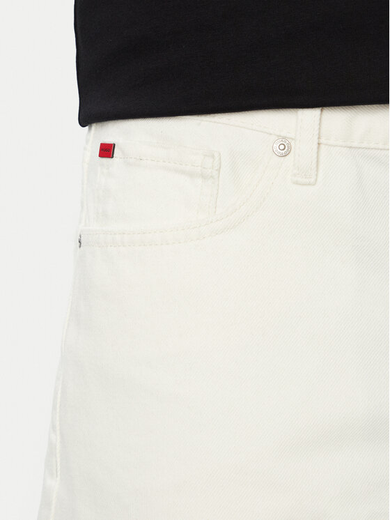 HUGO HUGO Jeans kratke hlače 50561648 Kremna Relaxed Fit