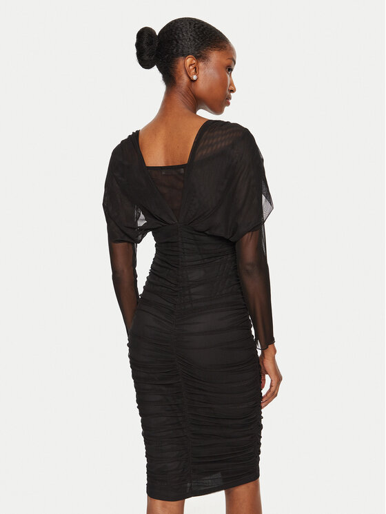 Rinascimento Rinascimento Cocktail obleka CFC0121017003 Črna Slim Fit