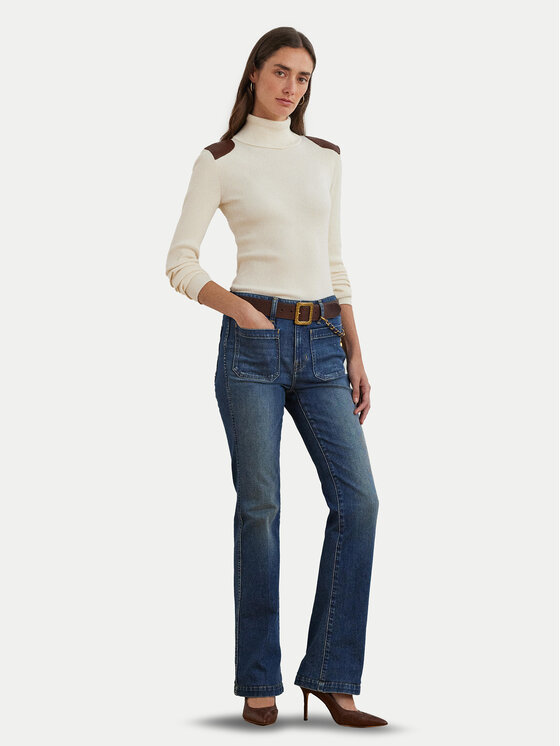 LAUREN RALPH LAUREN LAUREN RALPH LAUREN Rollkragenpullover 200951386001 Écru Slim Fit