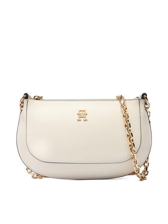 Tommy Hilfiger Tommy Hilfiger Kabelka Th Glam Mini Chain Crossover AW0AW18142 Écru