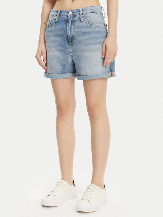 Calvin Klein Jeans Calvin Klein Jeans Farmer rövidnadrág J20J225152 Kék Mom Fit