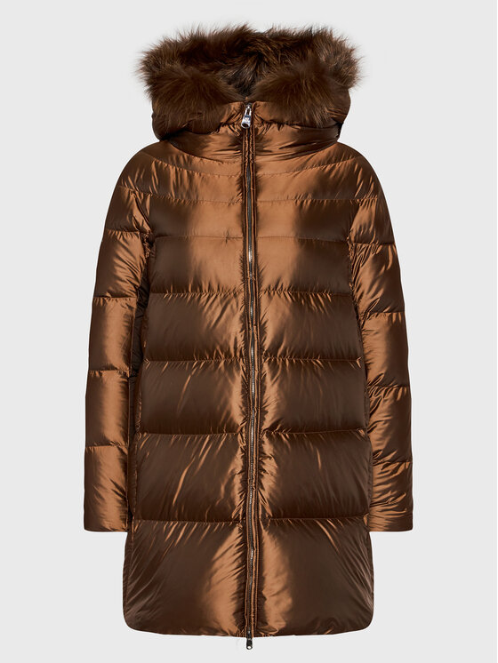 Hetregó Hetregó Пухено яке Hanna 8M602F 22WD02 Кафяв Regular Fit