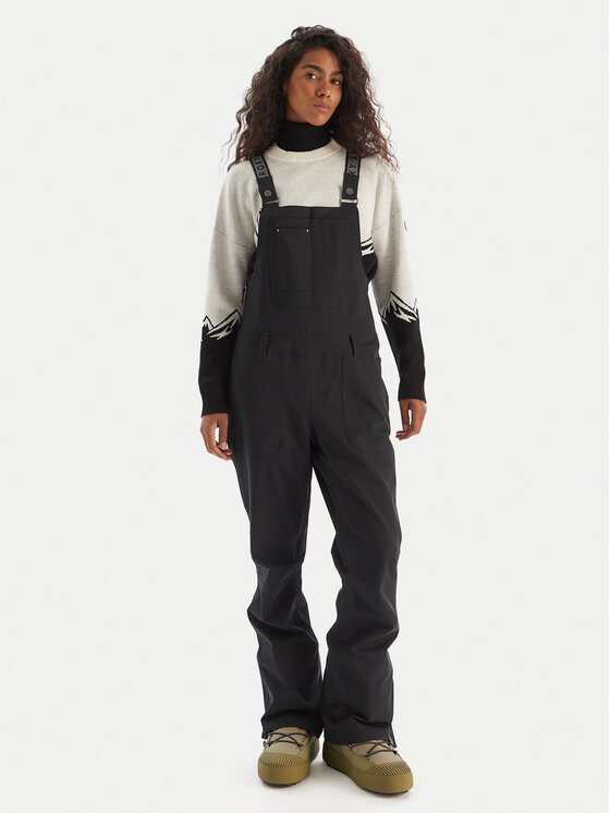 Roxy Roxy Lyžařské kalhoty Rideout BIB PT ERJTP03290 Černá Regular Fit