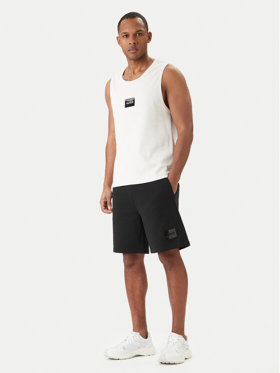 HUGO HUGO Kratke hlače iz tkanine Darix 50557471 Črna Relaxed Fit