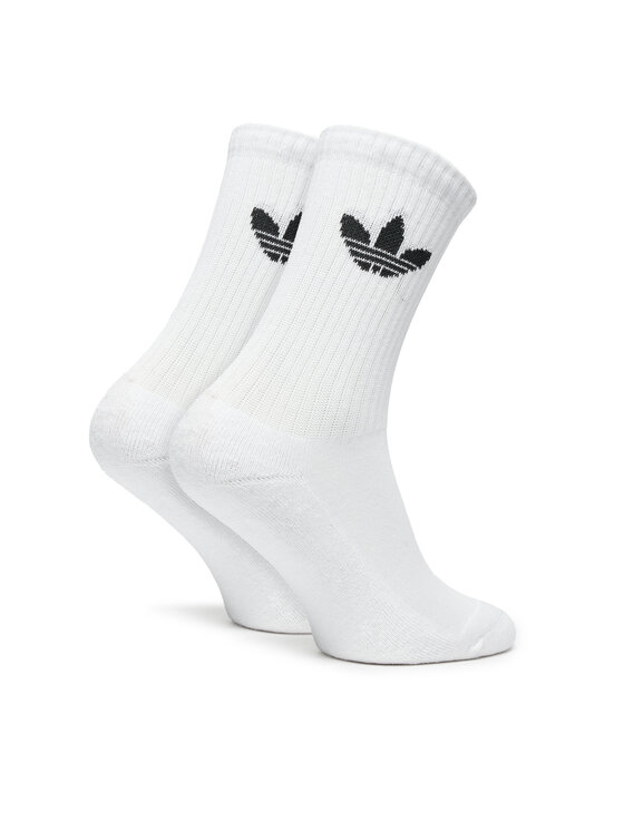 adidas adidas Set di 3 paia di calzini lunghi unisex Trefoil Cushion IJ5616 Bianco