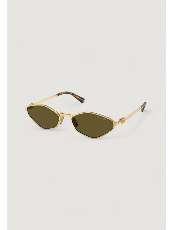 Miu Miu Miu Miu Okulary przeciwsłoneczne 0MU 56ZS 5AK09Z Złoty