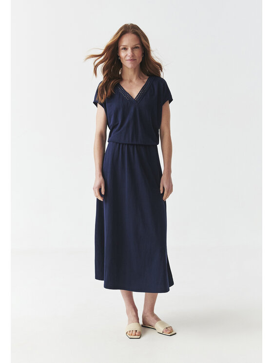 TATUUM TATUUM Sukienka dzianinowa BONNIE Granatowy Flare Fit