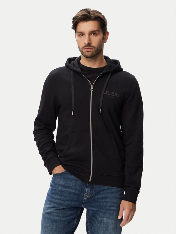 Guess Hanorac M6YQ48 K4244 Negru Slim Fit