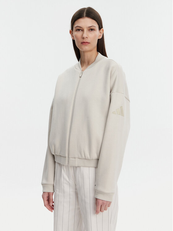 adidas adidas Pulóver Essentials Contemporary Logo JD9972 Bézs Loose Fit