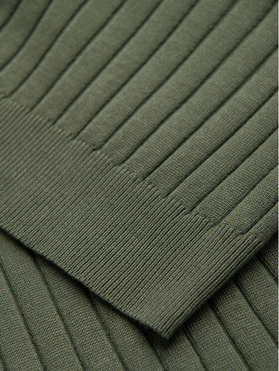 Ombre Ombre Polo OM-POSS-0180 Zielony ciemny Slim Fit