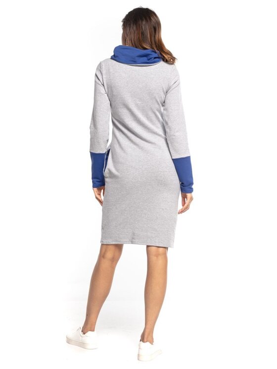 Tessita Tessita Sukienka dzianinowa SUKIENKA_T360_2_4XL Niebieski Slim Fit