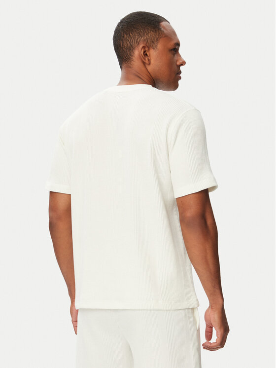 BOSS BOSS T-särk Structure T-Shirt 50540567 Kreemjas Regular Fit