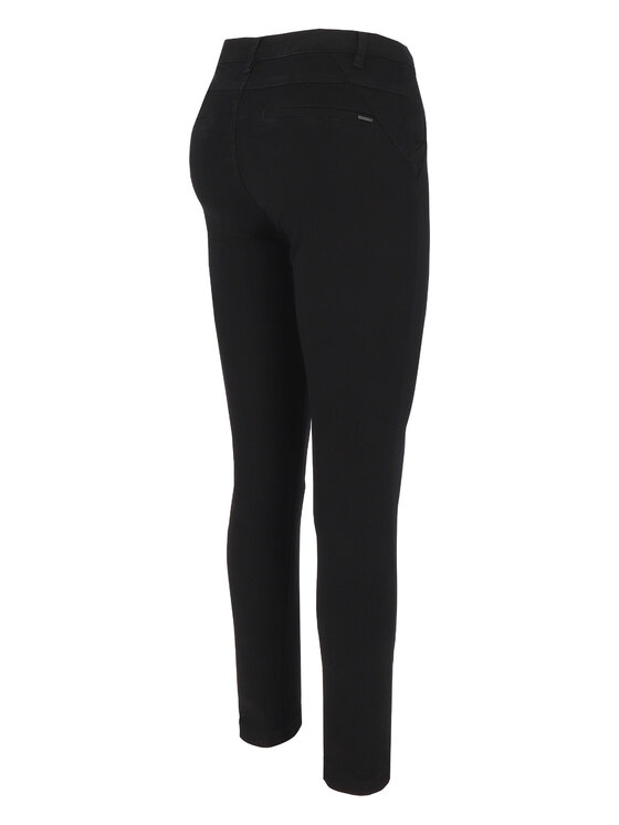 Volcano Volcano Spodnie damskie R-LARISA Czarny Regular Fit