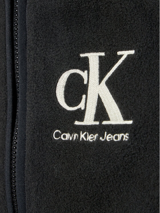 Calvin Klein Jeans Calvin Klein Jeans Fleecová mikina IB0IB01443 Černá Regular Fit