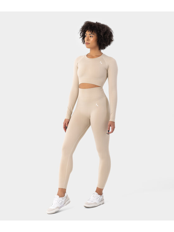 Carpatree Carpatree Top Blaze longsleeve Beżowy Fitted Fit