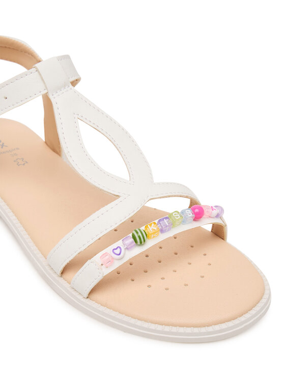 Geox Geox Sandály Jr Sandal Karly J6535H 000BC C1000 D Bílá