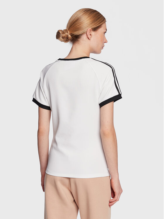 adidas adidas T-särk Adicolor Classics Slim 3-Stripes T-Shirt IB7441 Valge Slim Fit
