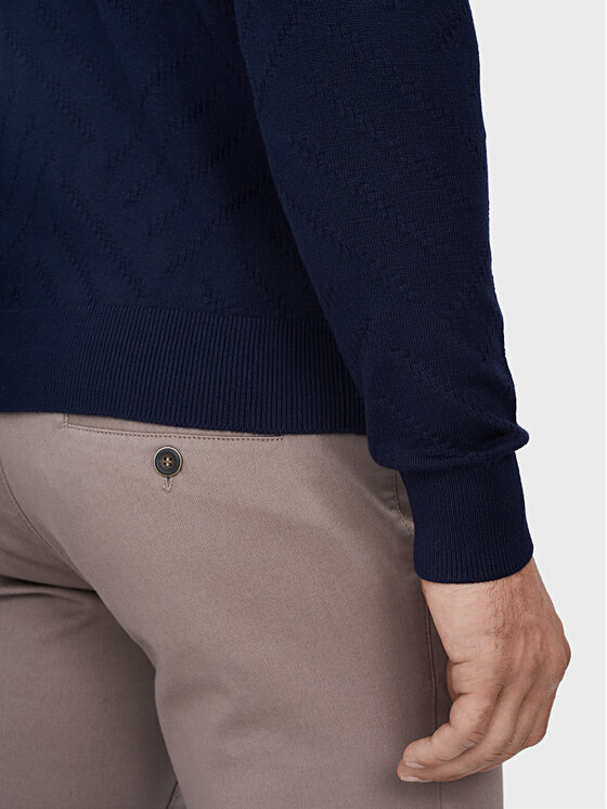 Evenemen Evenemen Sweter Golf Granatowy Slim Fit