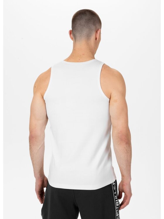 PITBULL PITBULL Tank top Small Logo Biały Regular Fit