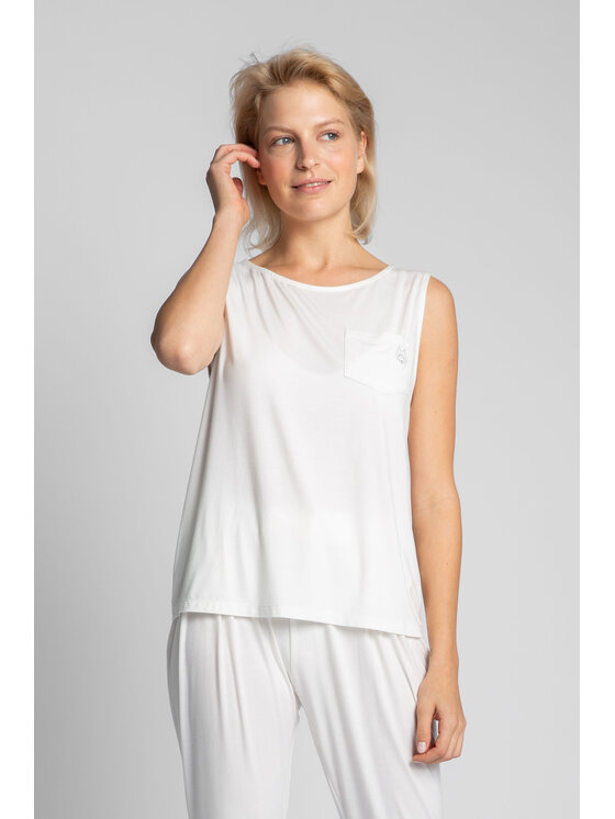 LaLupa LaLupa Bluzka LA022 Biały Comfortable Fit