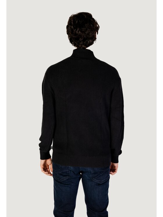 Calvin Klein Jeans Calvin Klein Jeans Sweter MIXED STITCH HIGH Czarny To Fit