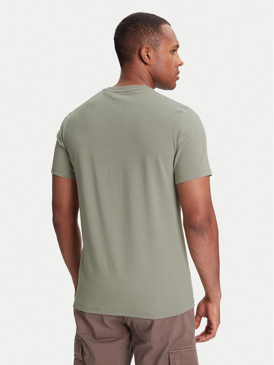 Guess Guess Marškinėliai M4GI70 KC9X0 Chaki Slim Fit