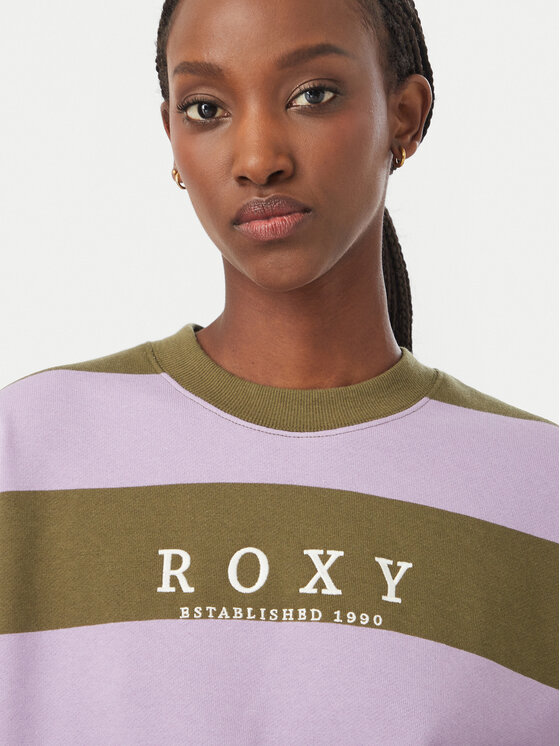 Roxy Roxy Суитшърт Strictly Stripes ERJFT05071 Каки Regular Fit
