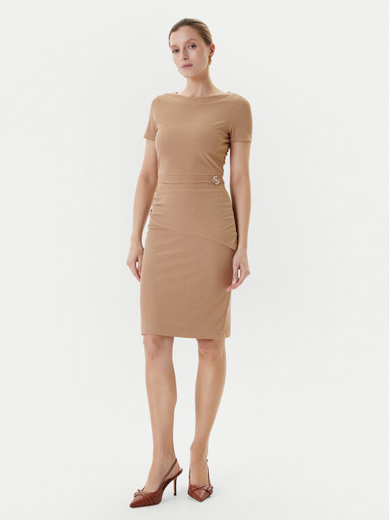 Guess Guess Mini sukně W5YD64 KAQL2 Béžová Regular Fit