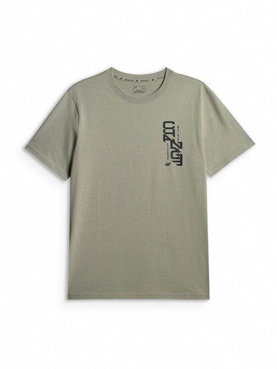 4F 4F T-Shirt BRAND CODE Khaki Regular Fit