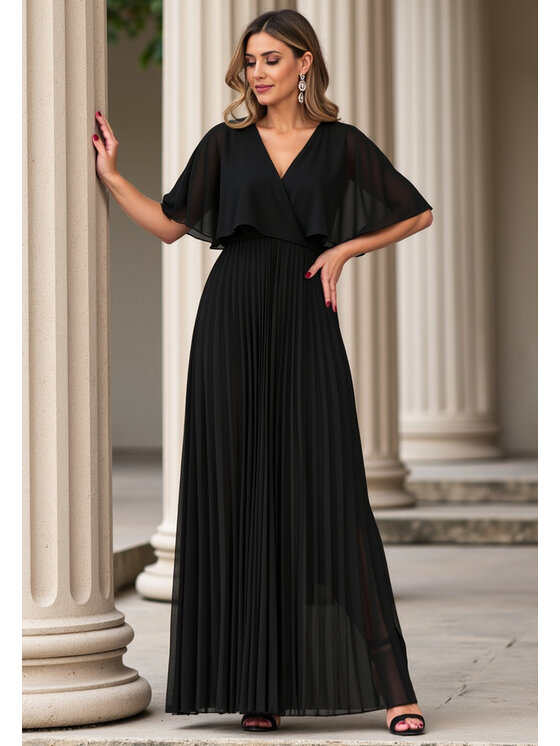 FIGL FIGL Abito da sera M1123 Nero Flared Fit