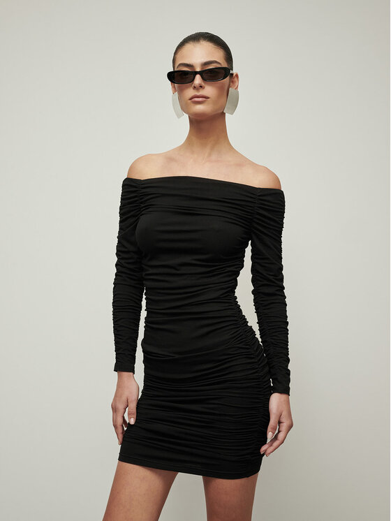 La Mania La Mania Vestito di maglia CRUSH Nero Classic Fit