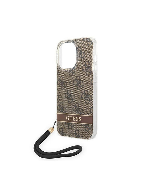 Guess Guess Etui na telefon 4G Print Cord Brązowy