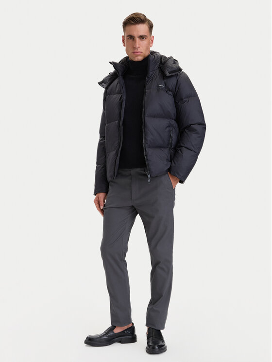 Calvin Klein Calvin Klein Kurtka puchowa LV04LH503G Czarny Regular Fit