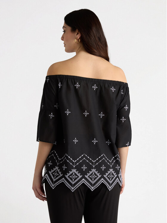 Fiorella Rubino Fiorella Rubino Bluzka 2516L000643N0Z3 Czarny A-Line Fit