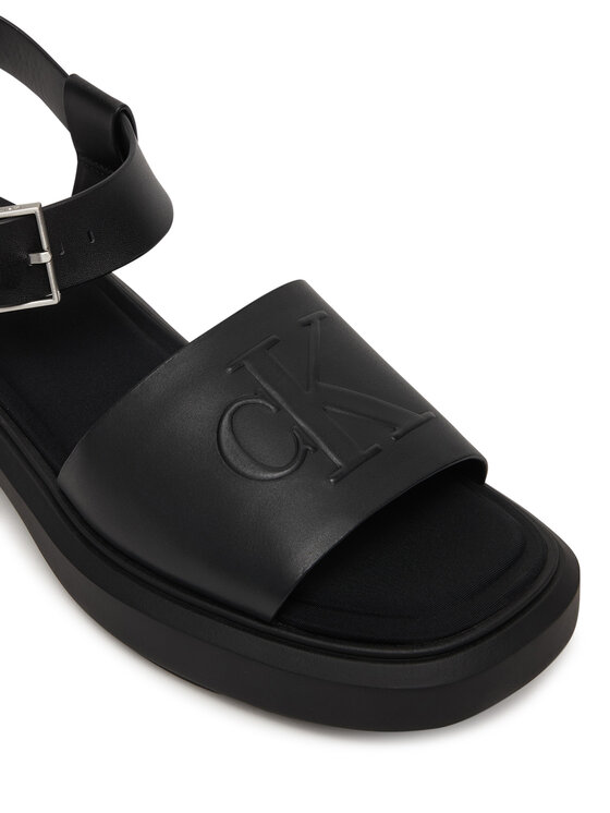 Calvin Klein Calvin Klein Sandały Chunky Sandal Lth Mg HW0HW03131 Czarny