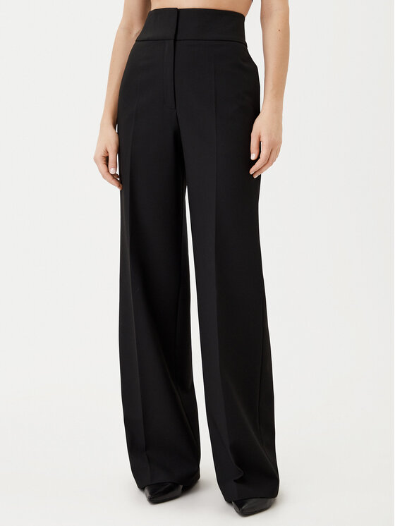 HUGO HUGO Auduma bikses Himia 50509253 Melns Wide Leg