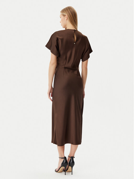 Rinascimento Rinascimento Kokteilinė suknelė CFC0122932003 Ruda Regular Fit